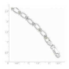 Sterling Silver Polished Oval Link Bracelet QG3226-7.5