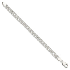 Sterling Silver Polished and Textured Fancy Bracelet QG3229-7.5
