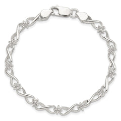 Sterling Silver Polished Fancy Link Bracelet QG3232-7.5