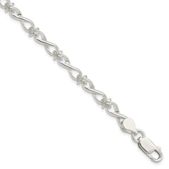 Sterling Silver Polished Fancy Link Bracelet QG3232-7.5