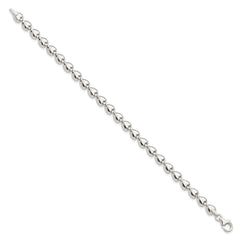 Sterling Silver Polished Heart Bracelet QG3265-7.5