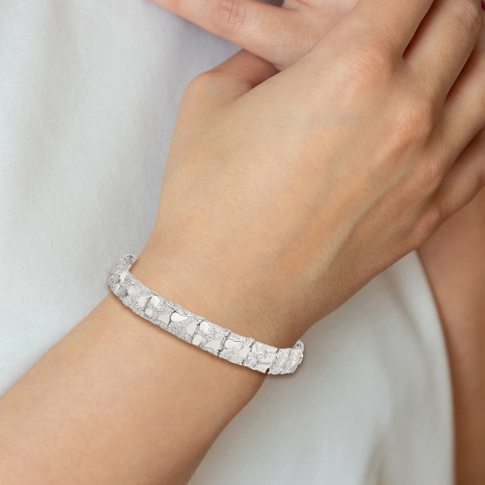 Sterling Silver 9mm Nugget Bracelet QG3323-8