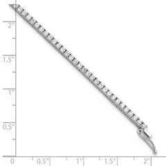 Sterling Shimmer Sterling Silver Rhodium-plated 2mm CZ 81 Stone Bracelet QG3485-7