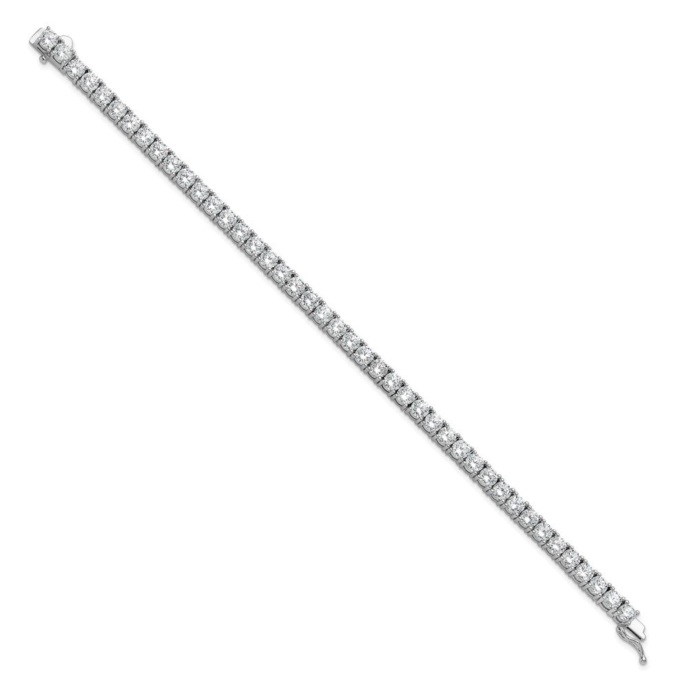 Sterling Shimmer Sterling Silver Rhodium-plated 4.5mm CZ 43 Stone 8 inch Bracelet QG3491-8
