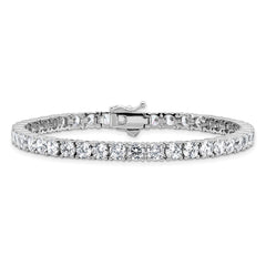 Sterling Shimmer Sterling Silver Rhodium-plated 4.5mm CZ 43 Stone 8 inch Bracelet QG3491-8