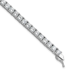 Sterling Shimmer Sterling Silver Rhodium-plated 4.5mm CZ 43 Stone 8 inch Bracelet QG3491-8