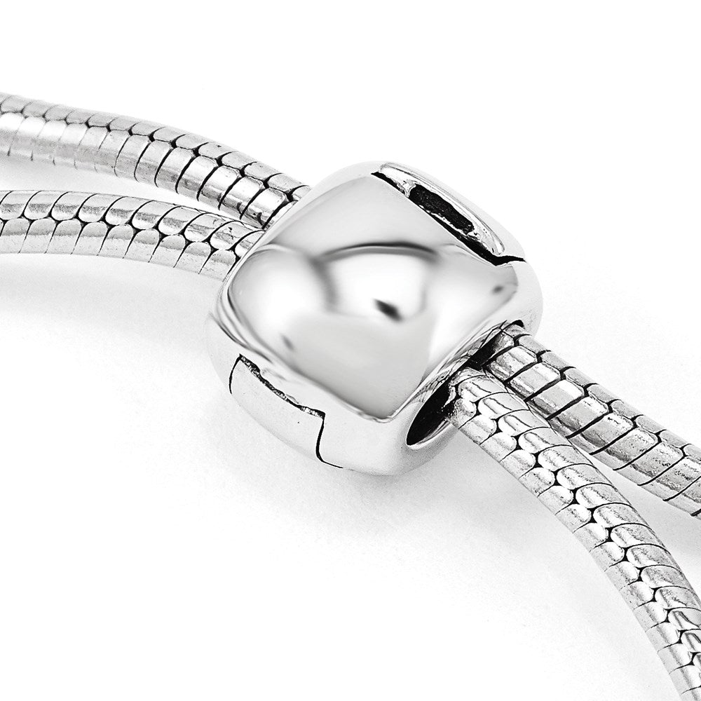 Sterling Silver Antiqued Reflections Black Crystal Adjustable Bracelet QG3499