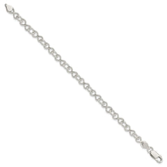 Sterling Silver Polished Fancy Link Bracelet QG3596-7.5