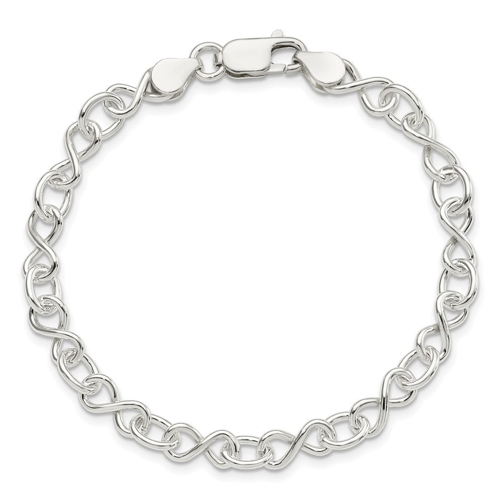 Sterling Silver Polished Fancy Link Bracelet QG3596-7.5