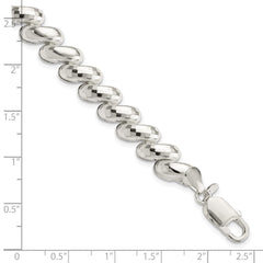 Sterling Silver Fancy Diamond-cut San Marco Bracelet QG3599-7.5