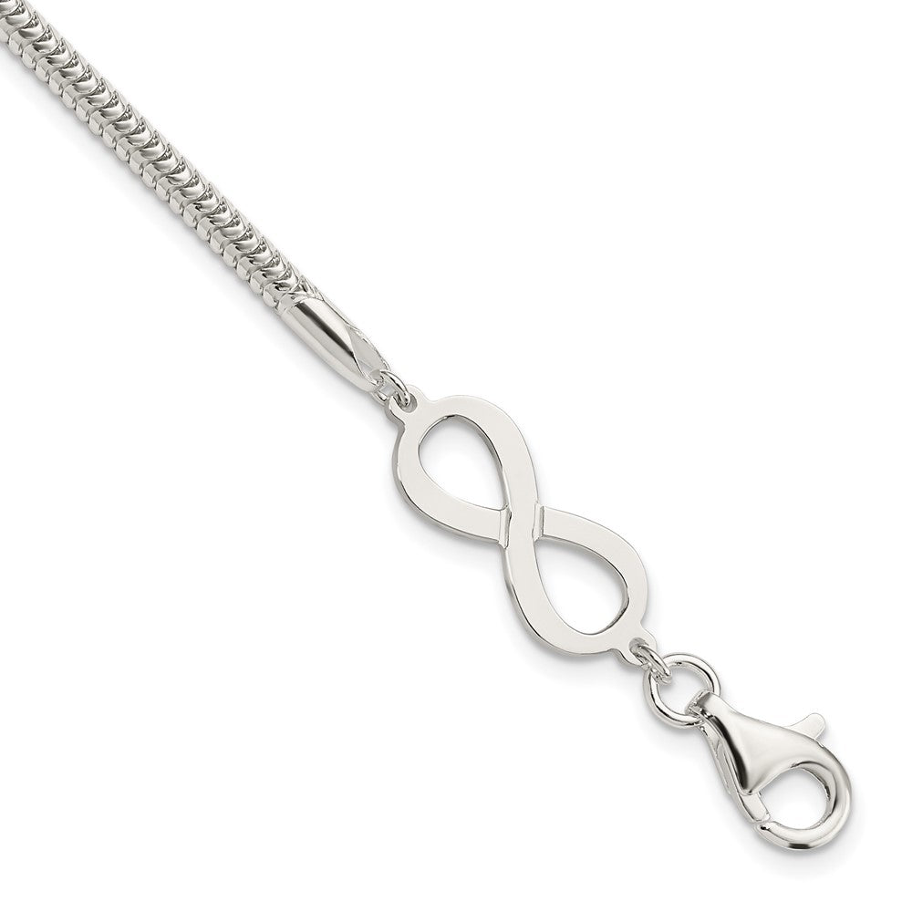 Sterling Silver Infinity Symbol Bracelet QG3814-7.5