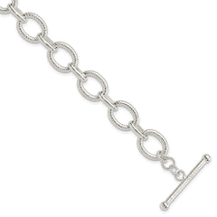 Sterling Silver Polished Fancy Link Bracelet QG3892-7.5