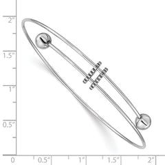 Sterling Silver Rhodium-plated Polished Expandable Bangle QG4169