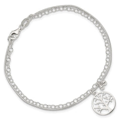 Sterling Silver Polished 2-strand Tree 7.5in Bracelet QG4235-7.5
