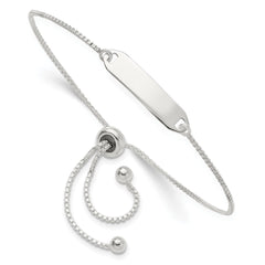 Sterling Silver Polished Bar Adjustable Bracelet QG4763