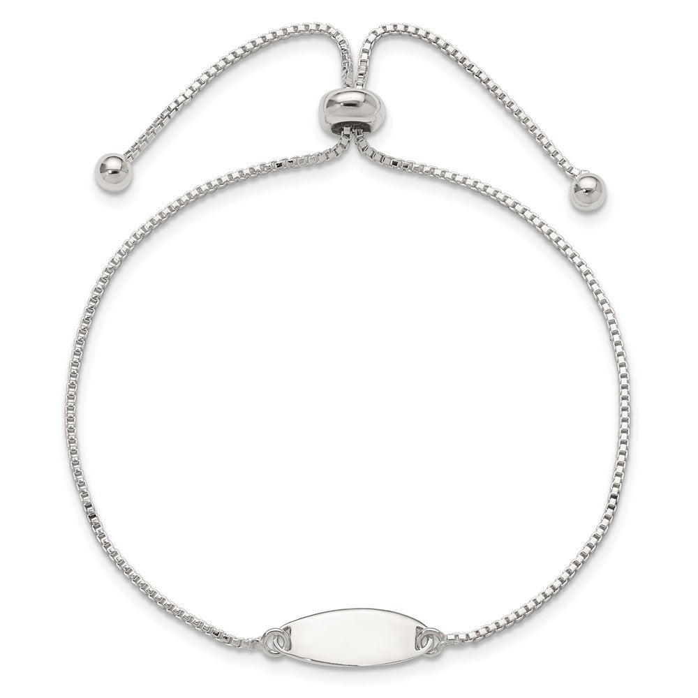 Sterling Silver Polished Bar Adjustable Bracelet QG4764