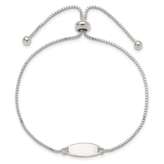 Sterling Silver Polished Bar Adjustable Bracelet QG4764