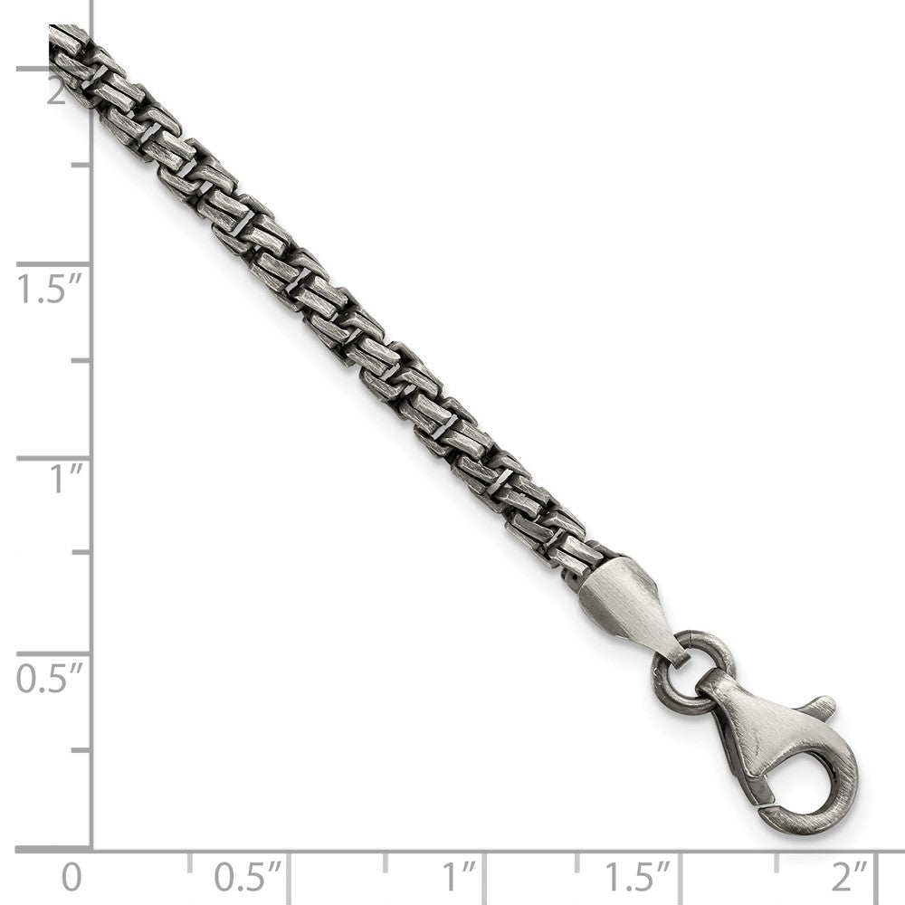 Sterling Silver Antiqued Brushed Bracelet QG5721-8