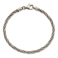 Sterling Silver Antiqued Polished Rope Bracelet QG5722-8