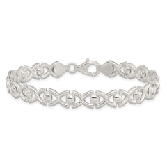 Sterling Silver Polished Fancy Link Bracelet QG5812-7.5