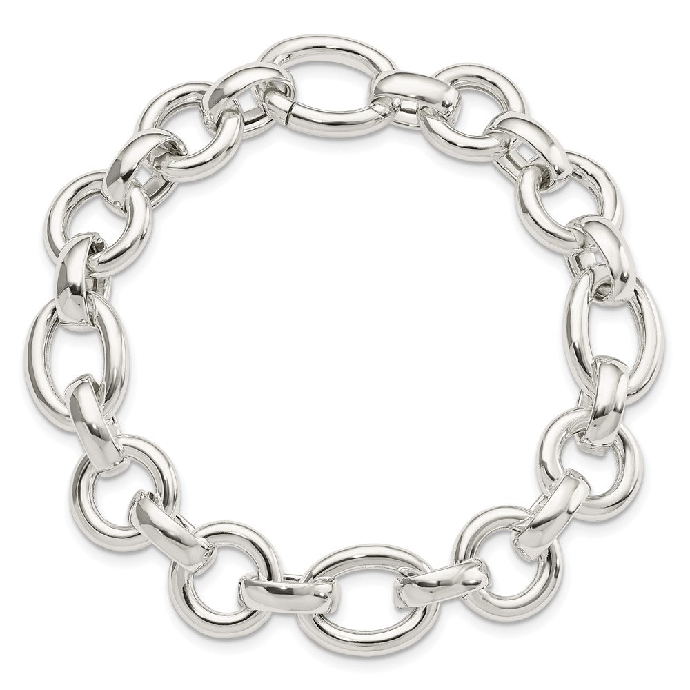 Sterling Silver Polished Fancy Link Bracelet QG5826-8