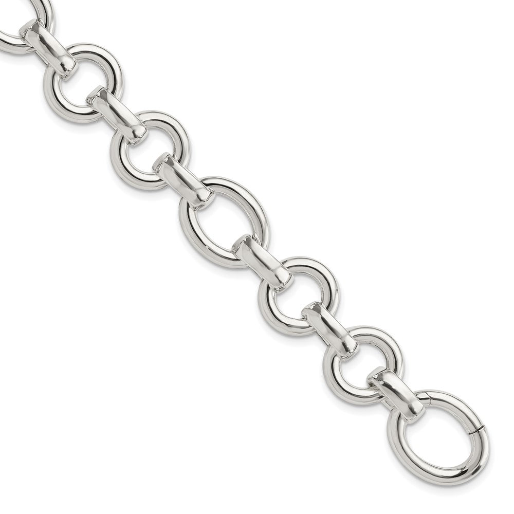 Sterling Silver Polished Fancy Link Bracelet QG5826-8