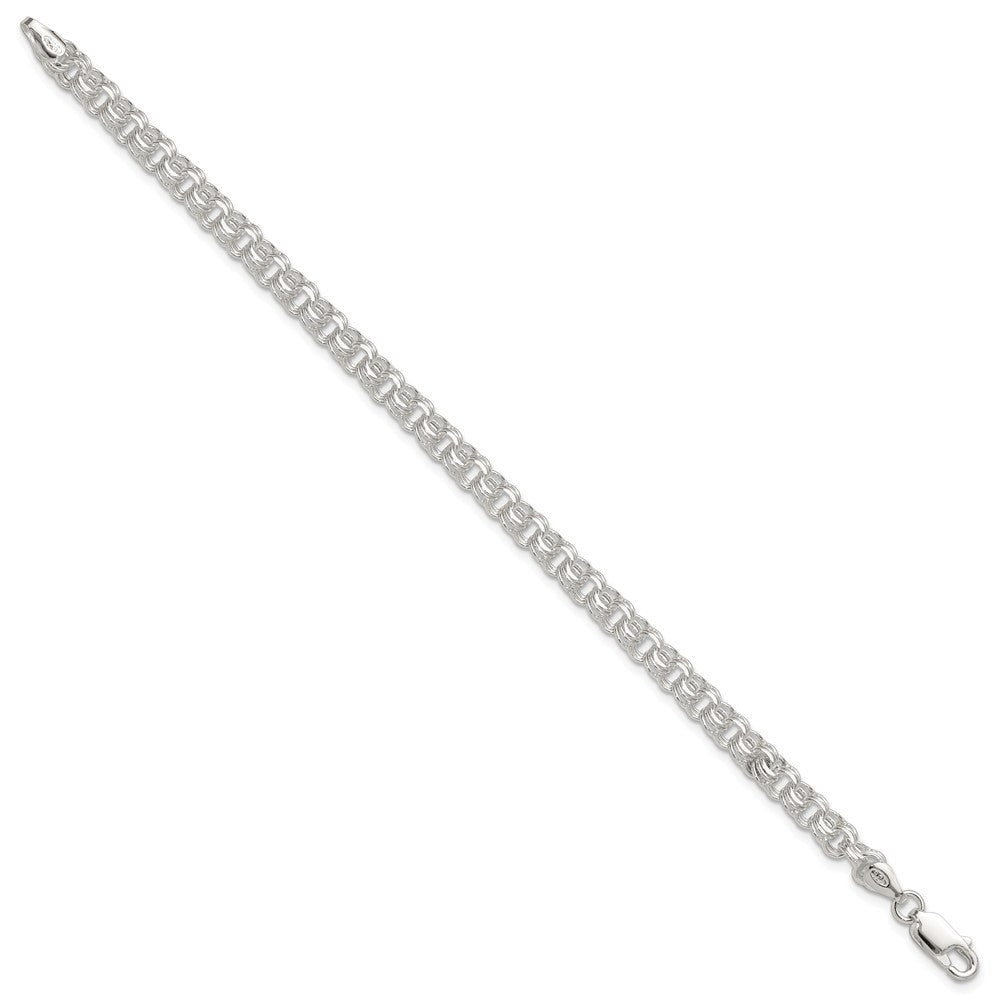 Sterling Silver Polished 5mm Triple Rolo Charm Bracelet QG5830-7