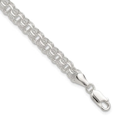 Sterling Silver Polished 6mm Triple Rolo Charm Bracelet QG5831-7