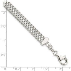 Sterling Silver D/C Reversible Bracelet QG5864-7.5