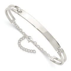 Sterling Silver Polished w/1.25 in ext. Bracelet QG5893