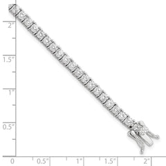 Sterling Silver Rhodium-plated Polished CZ Tennis Bracelet QG5903-7.5