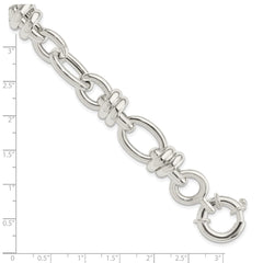 Sterling Silver Polished Fancy Link Bracelet QG5965-8.5