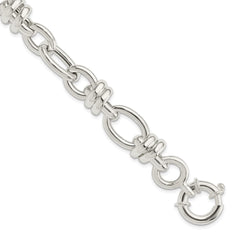 Sterling Silver Polished Fancy Link Bracelet QG5965-8.5