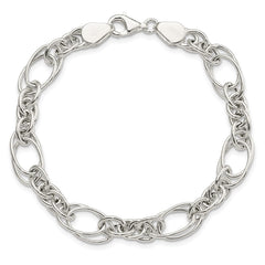 Sterling Silver Polished Fancy Link 7in Bracelet QG5970-7