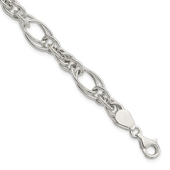 Sterling Silver Polished Fancy Link 7in Bracelet QG5970-7