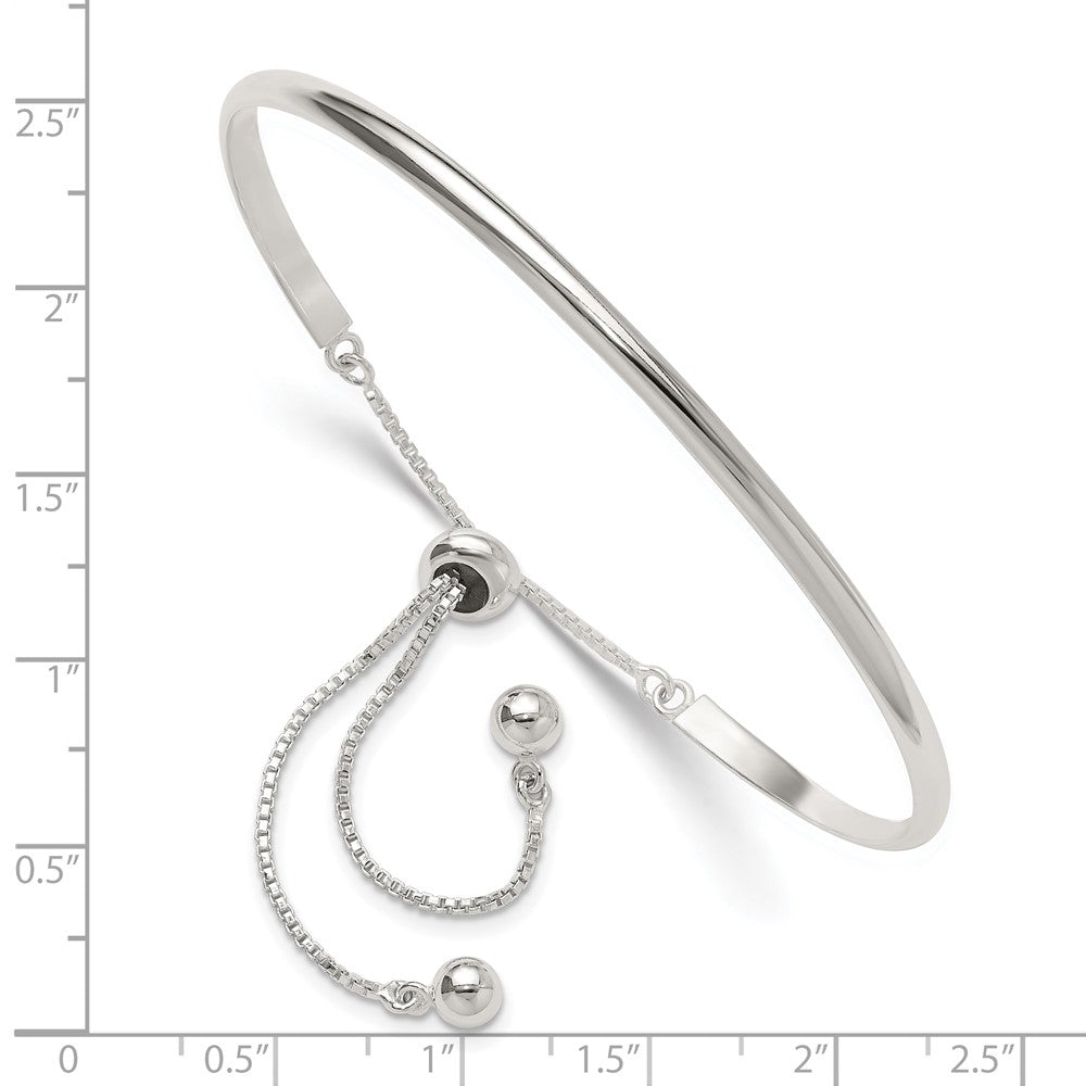 Sterling Silver Polished Bar Adjustable Bracelet QG6261