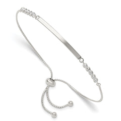 Sterling Silver with CZ Adjustable ID Bracelet QG6264