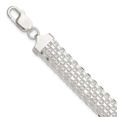 Sterling Silver Polished 11.5mm Bismark 7in Bracelet QG6411-7