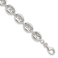 Sterling Silver Polished Fancy Link Bracelet QG6414-7.5