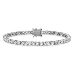 Sterling Silver Rhodium-plated Polished CZ Tennis Bracelet QG6431-7.25