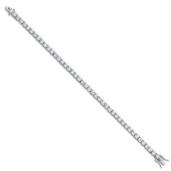 Sterling Silver Rhodium-plated 4mm CZ 7.5in Tennis Bracelet QG6432-7.5