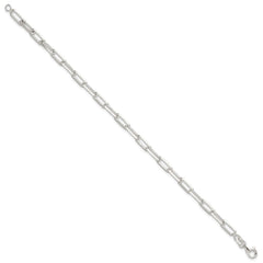 Sterling Silver Polished Paperclip 7.25in Bracelet QG6497-7.25
