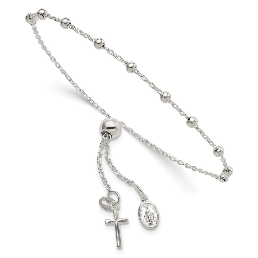 Sterling Silver Adjustable Rosary Bracelet QG6561