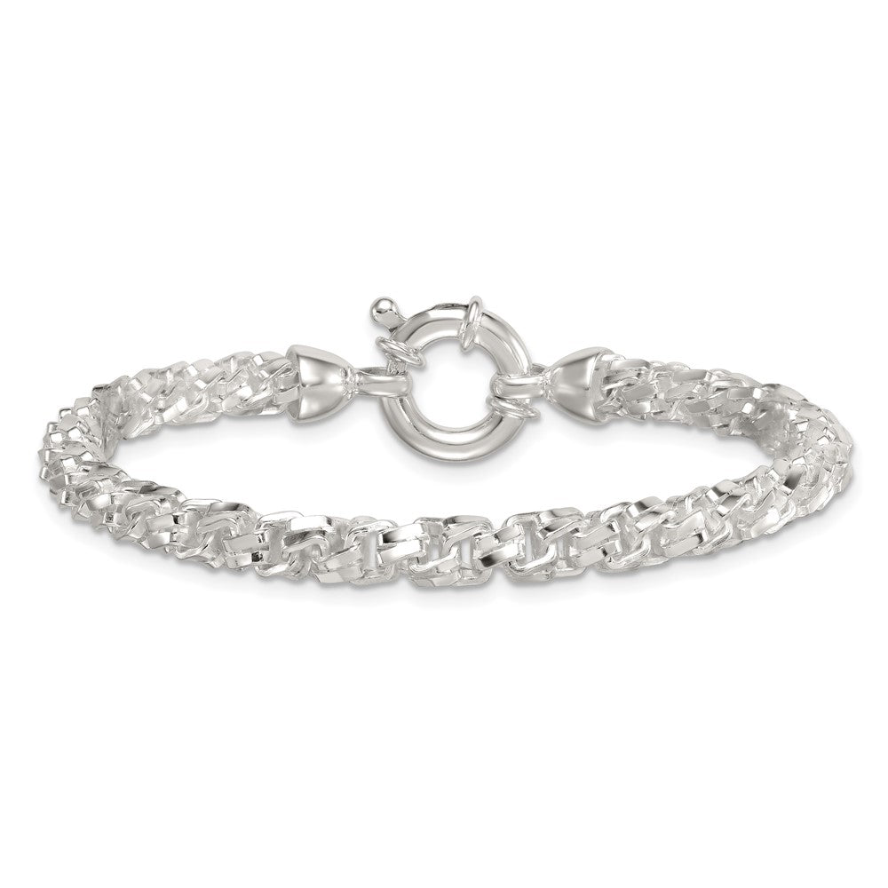 Sterling Silver Polished 5.65mm Fancy Link 7.5 Inch Bracelet QG6794-7.5