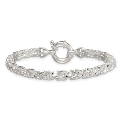 Sterling Silver Polished 5.65mm Fancy Link 7.5 Inch Bracelet QG6794-7.5