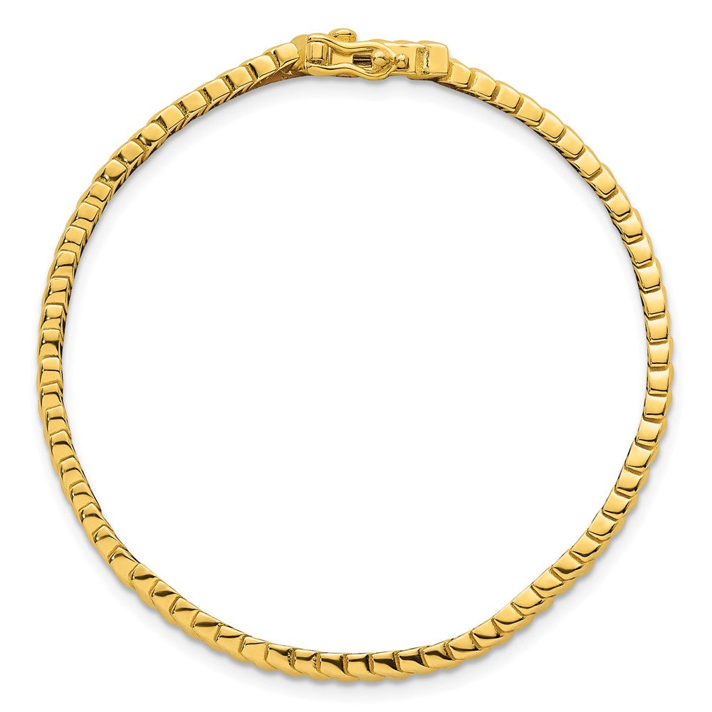 Sterling Silver Gold-Tone Polished Fancy 5.8mm S-Link 7 Inch Bracelet QG6825GP-7