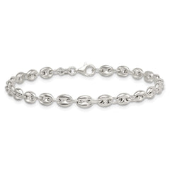 Sterling Silver Polished 4.8mm Puffed Mariner/Anchor Link 7.5 Inch Bracelet QG6918-7.5