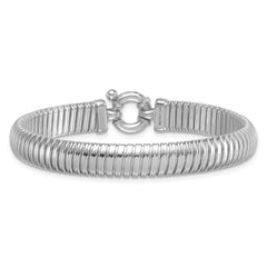 Sterling Silver Rhodium-plated Polished 9mm Cubetto 7.5 inch Bracelet QG6940-7.5