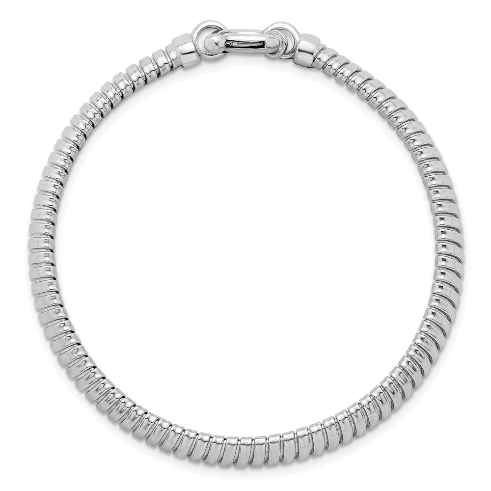 Sterling Silver Rhodium-plated Polished 9mm Cubetto 7.5 inch Bracelet QG6940-7.5