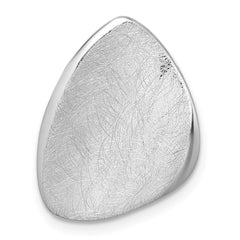 Sterling Silver Rhodium-plated Scratch Finish Fancy Abstract Chain Slide Pendant QG7148P
